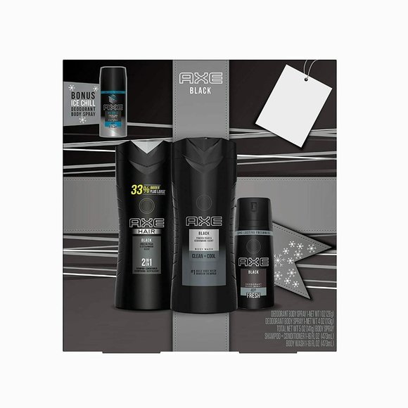 AXE Other - New AXE Black Gift Set Body Spray Body Wash 3-in-1 Shampoo Deodorant Mens Bonus